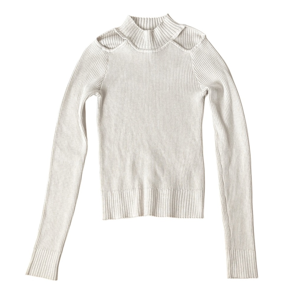 ASOS Yas Ribbed Shoulder Cut Out Sweater - Picture 4 of 8